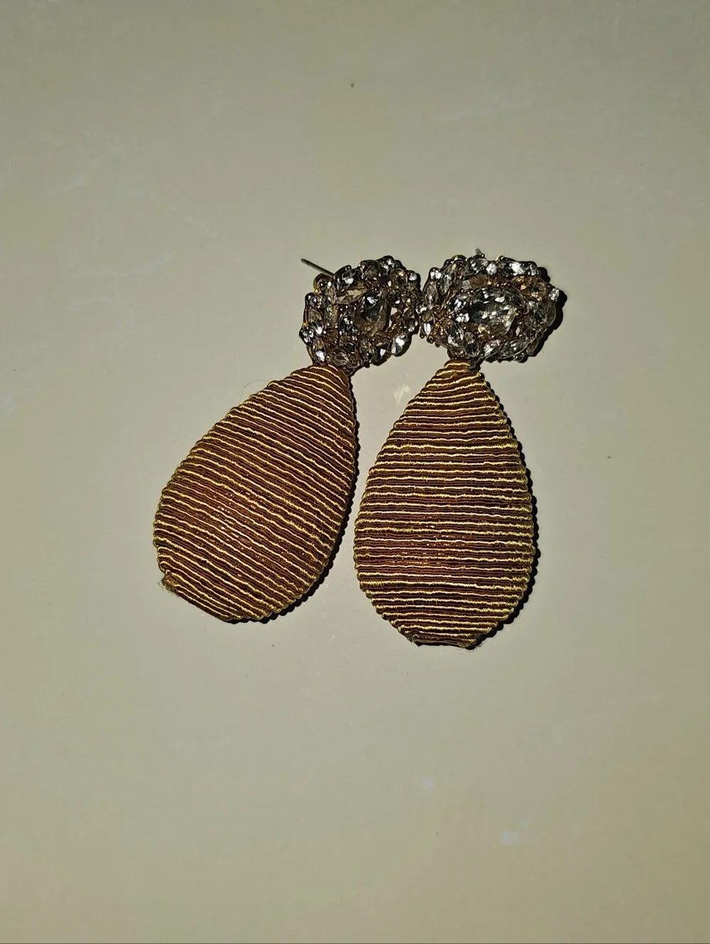 Anthropologie 'Wrapped Drop' Statement Earrings in Gold